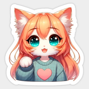 Cat Girl Sticker